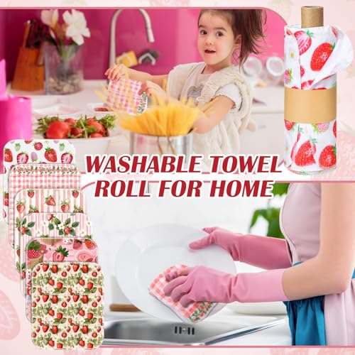 36 Pack Reusable Kitchen Cloths Cotton Towels, Strawberry - style: Strawberry