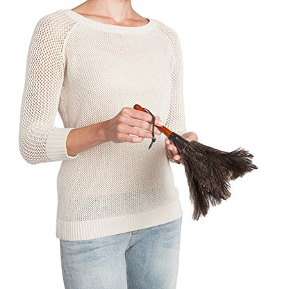 Redecker South African Ostrich Feather Duster, 11-3/4-Inches, Set of 2 - color: South African Ostrich Feathers, 11-3/4-inches, Set of 2