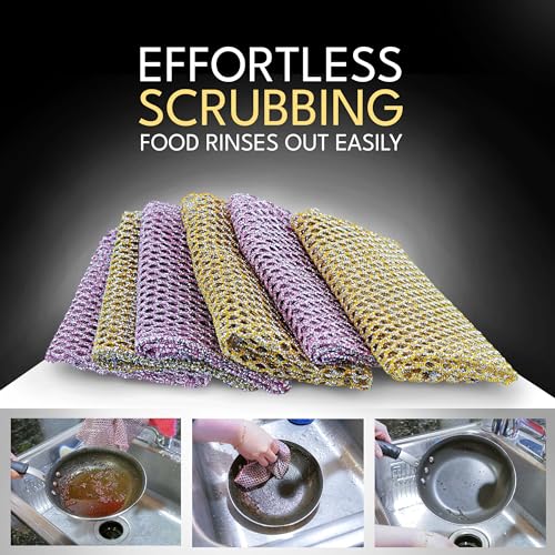 Non-Scratch Dish Scrubbers (3 Pcs) — Outlasts 7+ Sponges, Stays Odor-Free | Replace Smelly Kitchen Sponges | Non-Absorbent Mesh | Safe on Non-Stick, Cast Iron, Glass | Made in Korea Since 2012 - color: 2pcs Scourer (1pk of 2)