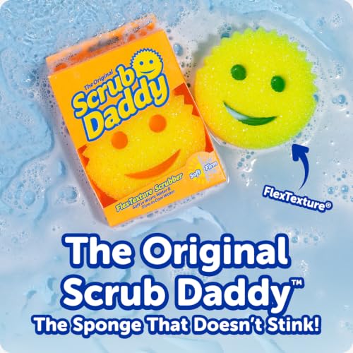 Scrub Daddy Scratch-Free Multipurpose Kitchen Sponges - Bulk Dish Sponges for Kitchen, Bathroom, Household Cleaning & More - Made with BPA-Free Polymer Foam (5 Count) - size: 5 Count (Pack of 1)