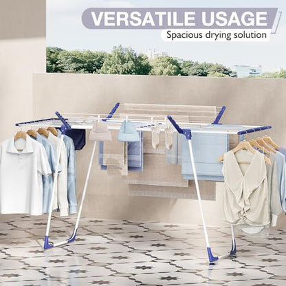 APEXCHASER Clothes Drying Rack, Drying Rack Large Space with 2 Wings - style: 2 Wings