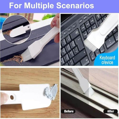 Deep Clean Brush Set Crevice Cleaning Brush Window Groove Cleaner Tools Kit for Small Spaces, Sliding Door, Shutter, Air Conditioner, Bathroom/Shower, Blinds, Vents