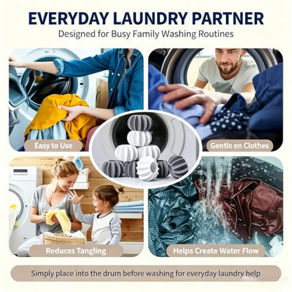 Reusable Magic Laundry Balls for Washing Machine, Anti-Tangle Anti-Stain Cleaning Tool, Pet Hair Remover & Lint Catcher, Manual Fur Catcher, No Electricity Needed (Grey,3pcs) - color: Gray, size: 3pcs