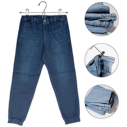 12 Pcs College Dorm Room Supplies Decor Skirt Pants Hangers with Clips Heavy Duty Clip Space Saving Stackable Add on Metal Organization and Storage for Jeans Towels Skirt Trousers Ties Socks
