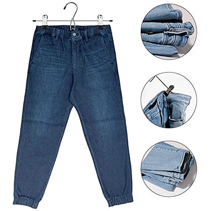 12 Pcs College Dorm Room Supplies Decor Skirt Pants Hangers with Clips Heavy Duty Clip Space Saving Stackable Add on Metal Organization and Storage for Jeans Towels Skirt Trousers Ties Socks