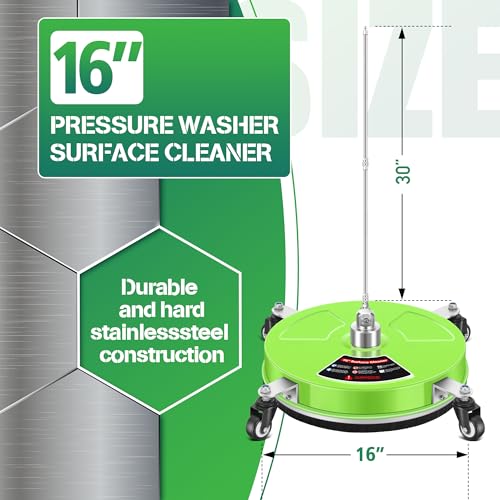 LidoDola 16'' Pressure Washer Surface Cleaner Green, Power Washer Accessory - size: 16 INCH GREEN