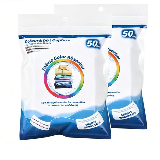 Color Catcher Sheets for Laundry, Dye Trapping & Color Absorber Sheets, Up to 200 Loads (100 Sheets), Prevent Color Bleed & Stains, Sensitive Skin Safe, Essential for College Dorms & Apartment