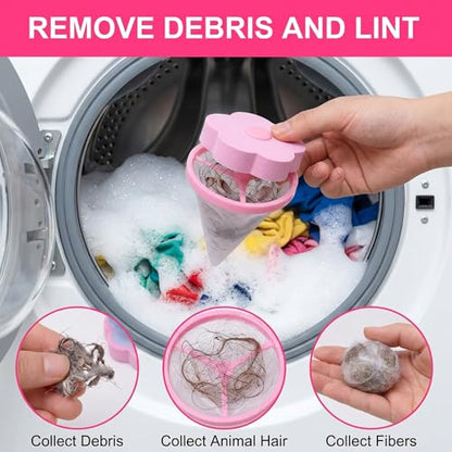 4-Pack Washing Machine Filter Bag, Pet Hair Remover for Laundry