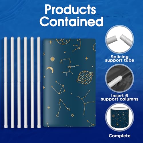 Portable Foldable Bathtub, Collapsible Adult Bath Tub for Hot SPA and Ice Bath, Space-Saving Storage, Durable PVC Material (Starry Sky A, 27inch) - color: Starry Sky A