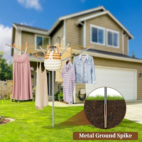 Rotary Clothesline Outdoor Umbrella Drying Rack