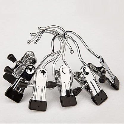 Tosnail 40 Pieces Boot Hanger Clips, Stainless Steel Laundry Hooks, Closet Hanging Clips, Space Saving for Jeans, Hats, Tall Boots, Towels