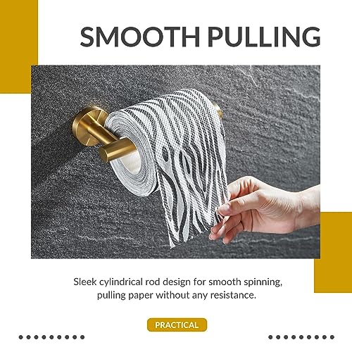 APLusee Toilet Paper Holder, Brushed Dark Gold, 304 Stainless Steel - color: Brushed Dark Gold