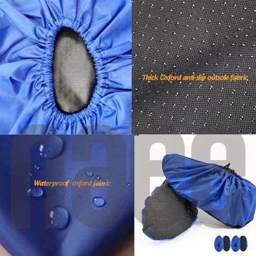5 Pairs Waterproof Anti slip Washable Reusable Boots Cover Indoor Shoe covers (XL,Grey) - color: Grey, size: Extra Large