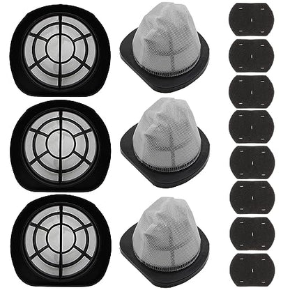 6 Pack 2037423 Filter Compatible with Bissell 3-in-1 Lightweight Stick Vac 38B1, 38B1L, 1059 Series, Compare to Part# 2037423 & 2037424 (6 Pack Vacuum Filter & 8 Pack Foam Filter) - size: 6 Filters with 8 Foam Filters