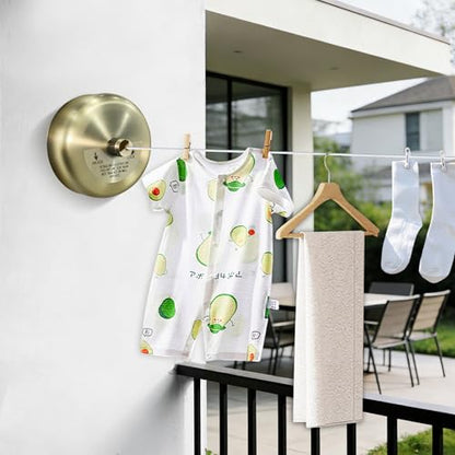 Retractable Clothesline,Stainless Steel Clothing Line Dryer with 9.2FT Nylon String for Shower Room Bathroom Laundry (Bronze) - size: Bronze