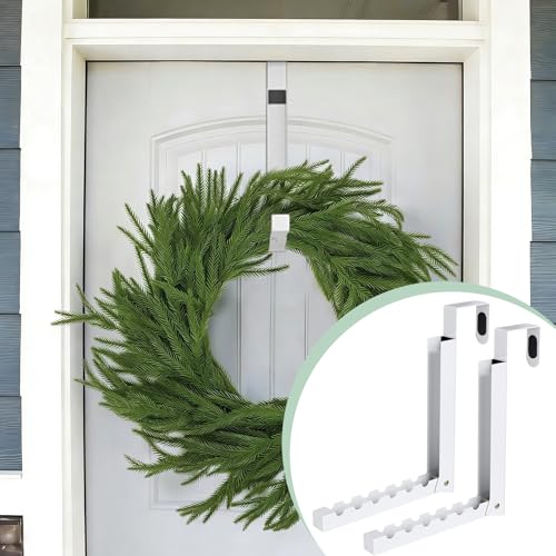 Over The Door Folding Clothes Drying Rack 2-Pack White, Heavy Duty Metal for Indoor Laundry Room Small Space