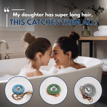 TUB RING The Ultimate Tub Drain Protector Hair Catcher/Strainer/Snare, Regular - Purple - color: Purple