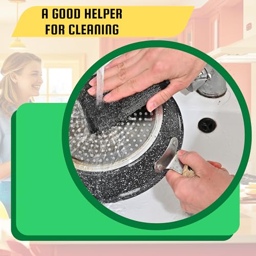 Steel Wool Scrub Sponges, Non Scratch Kitchen Dish Scrubbers - size: 6 Pack