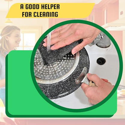 Steel Wool Scrub Sponges, Non Scratch Kitchen Dish Scrubbers - size: 6 Pack