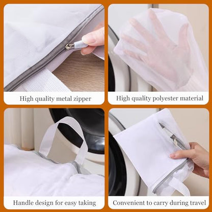 8 Pcs Mesh Laundry Bags for Delicates, Large Laundry Bag with Handles