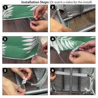 SheeChung 14"x42" Over The Door Ironing Board Cover and Pad,Heat Resistance - color: Green+leaf, size: 42"L x 14"W