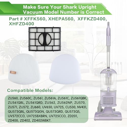 VIEWALL Filter Replacement for Shark ZU560 ZU561 ZU562 ZU572 UV650 UV725 - size: ZU560/UV730/UV650/UV725 2+2