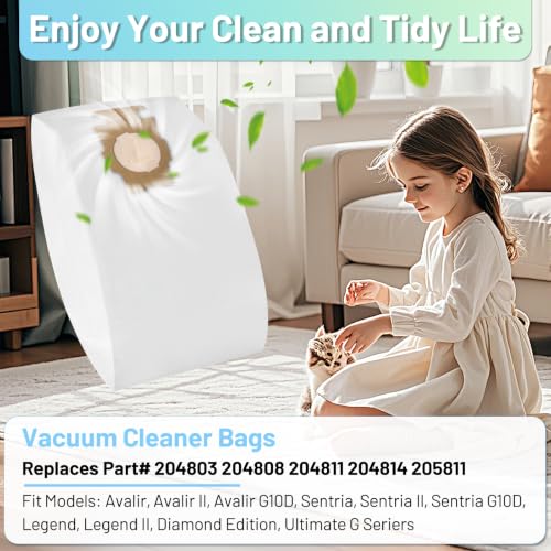 12 Pack 204814 Vacuum Bags Compatible with Kirby, Micron Magic Cleaner Bags - size: 12 Pack