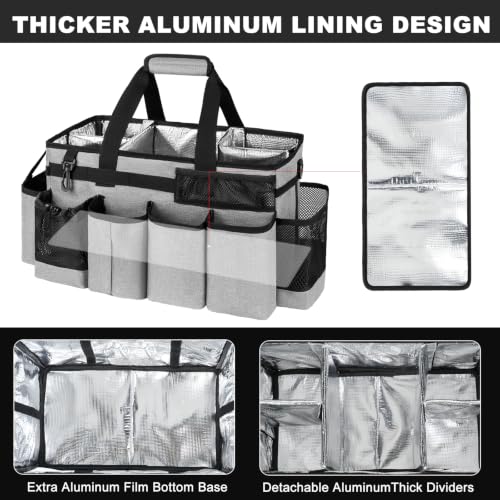 Cleaning Caddy Bag, Extra Large Cleaning Supply Bag for Housekeepers,Gray - color: Gray, size: XL
