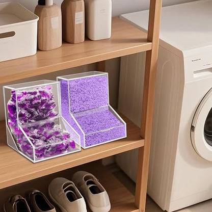 Laundry Pods Container with Spoon, Dishwasher Pod Holder, 2Pcs - color: 2pack