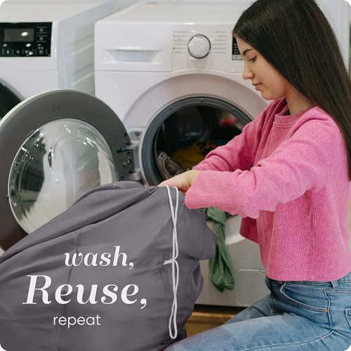 Handy Laundry Bag with Shoulder Strap 30"x40", Extra Large, Grey - color: Grey, size: 1-Pack