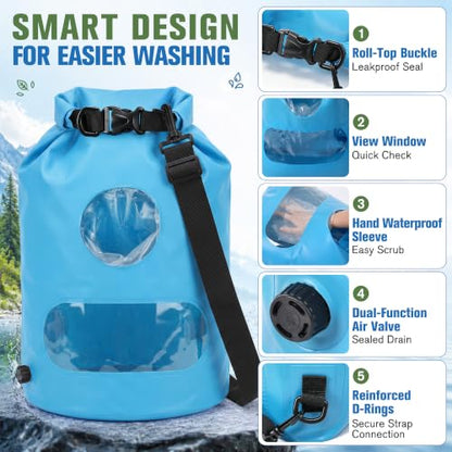 Saillong Portable Travel Washing Bag Kit, With Retractable Clothesline