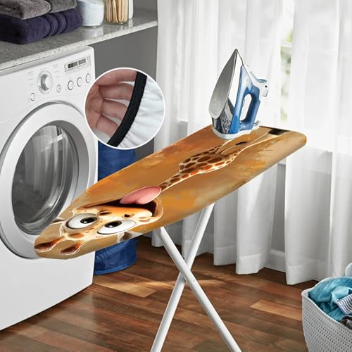 Nuxovilar Cartoon Giraffe Ironing Board Cover 15x54 Inches Polyester - color: Ytt02370