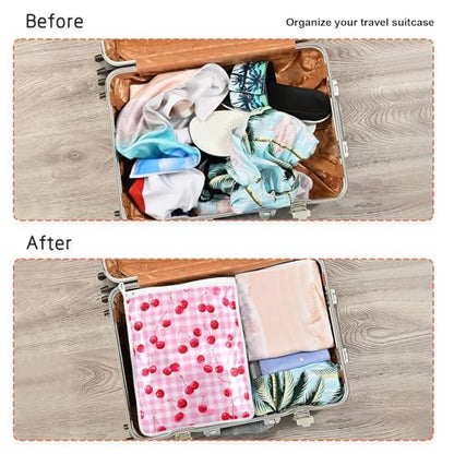 Mesh Laundry Bags Lingerie Bags for Washing Delicates 2 PCS Durable Wash Bag with Zipper Small and Medium Washable Pink Juicy Checkered Cherry - color: Pink Juicy Checkered Cherry