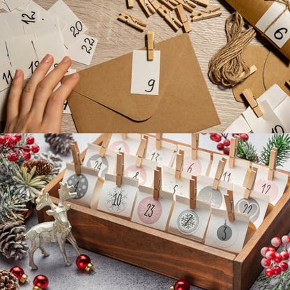 100Pcs 1.77 Inch Wooden Craft Clothespins, Multipurpose Natural Wood Peg Clips for Photos Art Projects Party Display