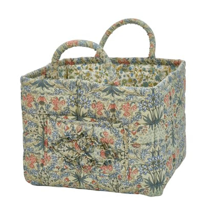 Boho Fabric Storage Basket, Large Capacity Laundry Basket, 12.2'' x 10.23'' x 10.23'' Collapsible Laundry Hamper with Easy Carry Handles (C Multi-Color 10, L) - color: C Multi-Color 10