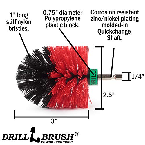Concrete Pools Cleaning Brush - Monuments and Headstone Restoration Kit - color: Red