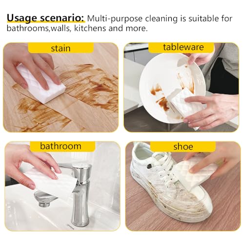 Magic Sponge Eraser,50 Pack Melamine Sponge Bulk,2X Density,Long Lasting - color: White（50pcs）, size: 3.93x2.36x0.79in