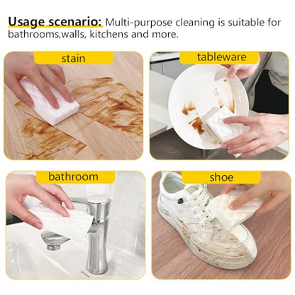 Magic Sponge Eraser,50 Pack Melamine Sponge Bulk,2X Density,Long Lasting - color: White（50pcs）, size: 3.93x2.36x0.79in