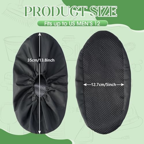 Frienda 8 Pairs Non Slip Reusable Shoe Covers Waterproof Boot Covers for Household Carpet Floor Protection Machine Washable (X-Large) - size: X-Large