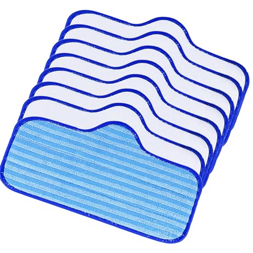 KEEPOW 8 Pack Steam Mop Pads Compatible with ScrubWiz Steam Mop Cleaner