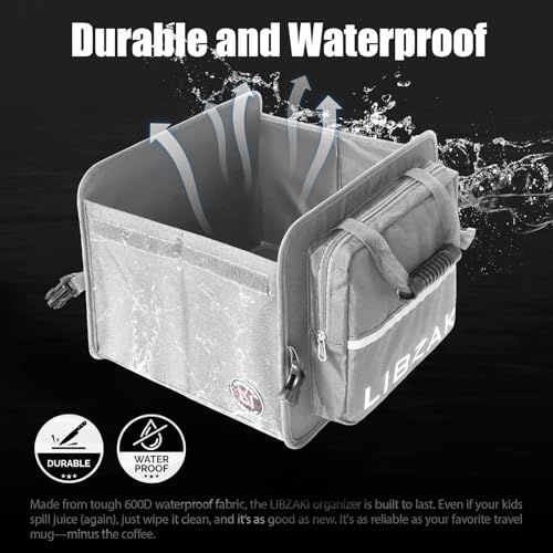LIBZAKI Car Trunk Storage Organizer, Collapsible Trunk Storage Box for Car Truck SUV-Gray - color: Gray, size: Small
