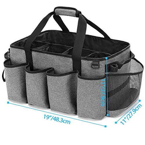 HODRANT Extra-Large Cleaning Caddy with Handles & Multi Pockets - color: Gray
