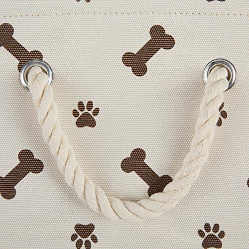 Bone Dry Pet Storage Collection Paw and Bone Print, Medium Rectangle, 16x10x12, Dark Brown - color: Dark Brown, size: Medium Rectangle, 16x10x12"