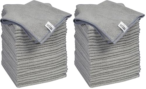 Rubbermaid Microfiber Cloth Towels 14"x14" Non-Scratch Reusable/Washable for Cleaning/Wiping/Polishing for Home/Kitchen/Car,(Pack of 48) - size: 48-Pack
