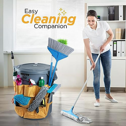 Trash Can Caddy Bag | Fits 32-55 Gallon Bin | Cleaning Janitorial Organizer