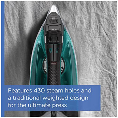Rowenta Pro Master Stainless Steel Soleplate Steam Iron for Clothes, Anti-Drip Protection, 210 g/min, 400 Microsteam Holes, 1775 Watts Iron Steamer for Clothes, Powerful Steam DW8360 - style: Classic Professional Iron