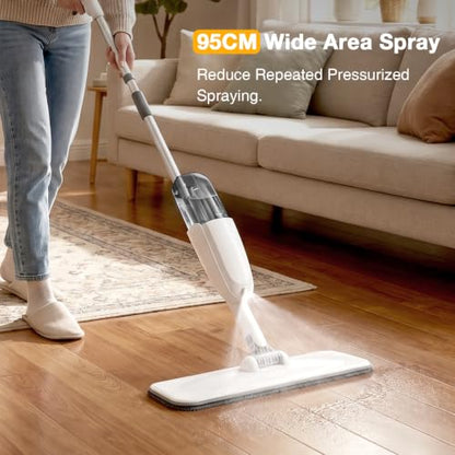 Spray Mop, Wet Dry Hardwood Floor Cleaning Mop with 3 Washable Reusable Pads, 360° Rotation Head, 500ML Large Capacity Sprayer for Tile, Hardwood, Laminate, Vinyl & Marble Floor