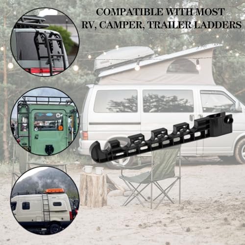 2-Pack RV Ladder Clothes Drying Rack, Fits 1.25" Pipes, Space Saver