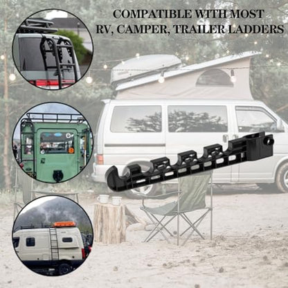 2-Pack RV Ladder Clothes Drying Rack, Fits 1.25" Pipes, Space Saver