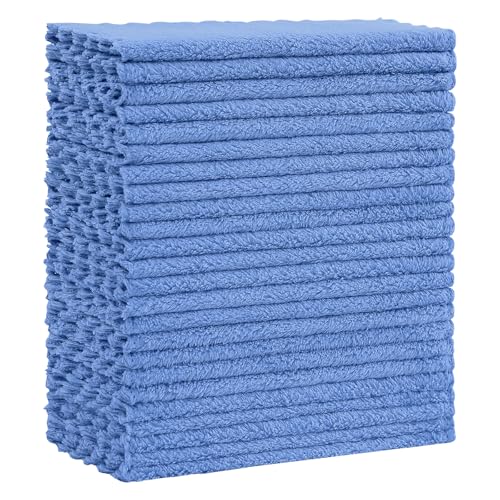 Kitinjoy 24 Pack Kitchen Cloths Dish Towels (7" x 9", Sky Blue) - color: Sky Blue, size: 7 X 9 inch- 24 Pack
